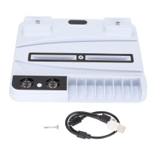 Multifunctionele verticale standaard voor PS5, koelventilator met oplaadstation voor controllers, PS5-console met digitale schijf,