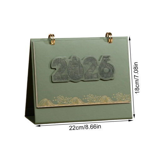 Modern Desk Organizer 2026 Calendar Featuring Tear-Red 2