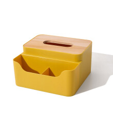 Stijlvolle tissueboxhoes, decoratieve rechthoekige tissuehouder, elegant bamboemateriaal, compacte moderne dispenser, duurzaam en waterbestendig