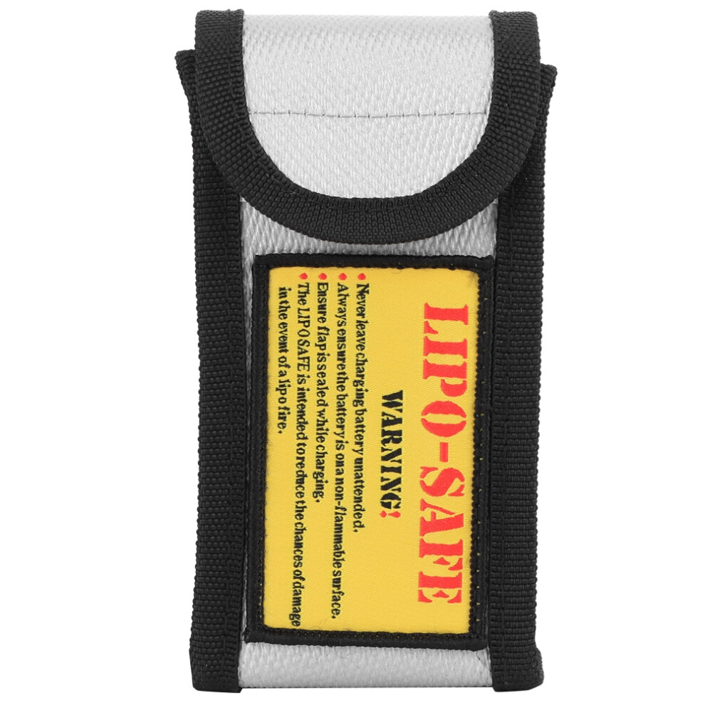 Safe Battery Charging Bag, Fiberglass Heat Resistant Material Inspired Fireproof Case For Lipo Li-Ion Battery With Velcro Closure Protection 9139052298828