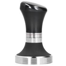 Professionele koffiestamper met roestvrijstalen voet, ergonomische houten handgreep en in hoogte verstelbare espressomachine voor thuis, in de keuken