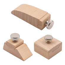 3 Pieces Leather Sandpaper Handmade Beveled Small Natural Square Hand Polishing Tool Craft Holder for Sander