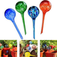 Plant Watering Balls, Glass Watering Balls, Automatic Drippers Waterers Dripping Equipment for Indoor Outdoor Garden Potted Plants 4 Pieces