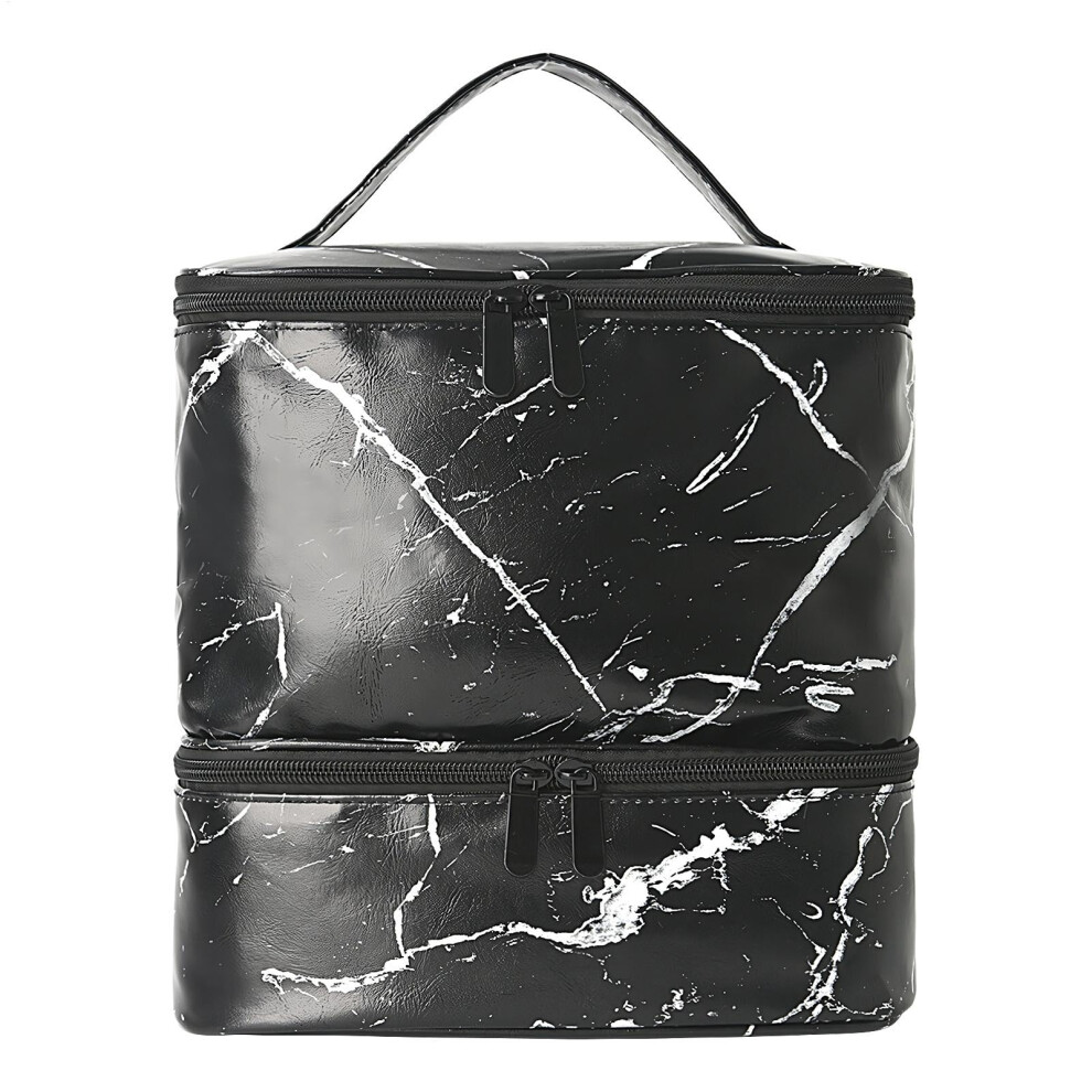 Nail polish transport case, organizer bag  double layer manicure storage