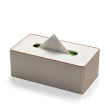 Rektangulärt näsduksaskfodral, modern design i PU-läder med dekorativ näsduksask och vattentätt tyg, lyxigt servettfodral i minimalistisk stil