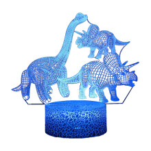Dimbar 3D LED-lampe for barn, flere lyseffekter, timer og energisparing, berørings- eller fjernkontroll, kreativ 3D-effekt for barnerom