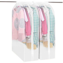 Housse de protection pour vestes et costumes, ensemble de housses de vêtements translucides, respirantes et imperméables