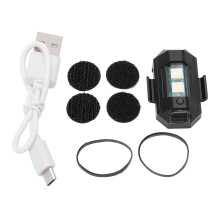 USB-laddningsbar LED-stroboskoplampa för drönare Lätt mini-stroboskoplampa med 7 färger och nattvarning för breda tillämpningar