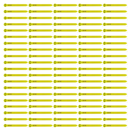 Reusable Leg Rings for Chicken Duck Sequential Numbering-Yellow