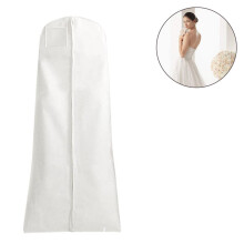 Housse de protection élégante pour robe de mariée, spacieuse et dotée d'un trou de suspension renforcé. Matériau de qualité supérieure pour