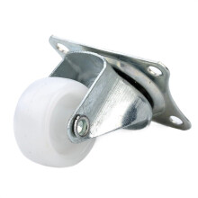 white PP nylon double caster wheels for platform trolleyschair casters