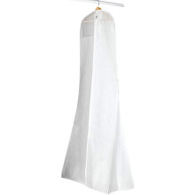 Wedding Dress Garment Bag, Breathable Non-Woven Protective Cover for Bridal Gowns, Evening Dresses, Suits, Coats with Full-Length Zipper, Label Compar