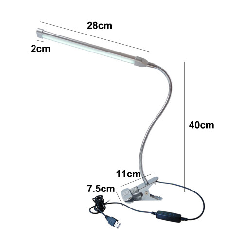 Φορητή λάμπα ομορφιάς, λάμπα USB με κλιπ LED ψυχρού φωτός και εύκαμπτο λαιμόκοψης 1