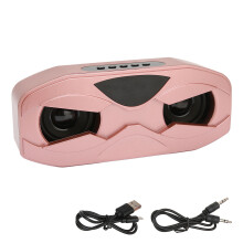Altavoz Bluetooth con pantalla LED en forma de ojo, resistente al agua, funda de cuero PU de primera calidad, diseño antideslizante, sonido
