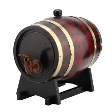 Distributeur de whisky en forme de tonneau de chêne, tonneau à vin vintage en bois de chêne de haute qualité avec doublure en aluminium