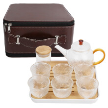 Tetera de arcilla púrpura Zisha, kit completo de té de viaje, juego de tetera de porcelana con infusor, juego de té tradicional chino Kung Fu, té