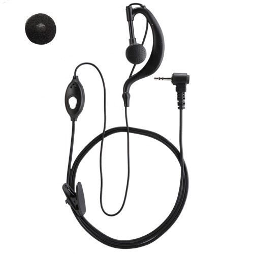 Fone de ouvido com microfone para conversas nítidas em rádios bidirecionais: microfone oculto, encaixe confortável e fácil conectividade com