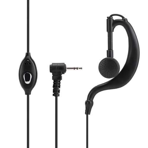 Fone de ouvido com microfone para conversas nítidas em rádios bidirecionais: microfone oculto, encaixe confortável e fácil conectividade com 2