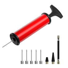 Ball Pump Compact Sports Ball Pump Set with 5 Needles, Nozzle and Pressure Ref: 1750