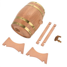Carafe à whisky en fût de chêne, fût de vieillissement pour spiritueux 1,5 L, distributeur de vin domestique, fût en bois vintage avec robinet
