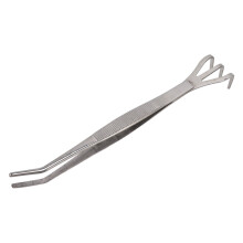 Wurzelrechen mit Pinzette, 3 Zinken, Edelstahl,
