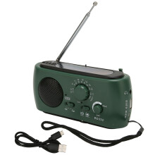 Power Bank Enabled Emergency Weather Radio Supporting NOAA AM FM Signals Solar Powered Hand Crank LED Flashlight SOS Alert Waterproof Design for Outdo