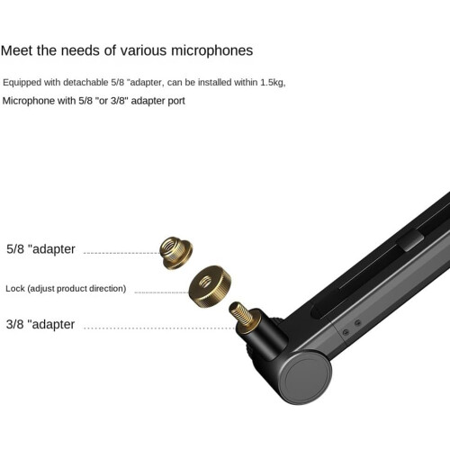 Adjustable Suspension Boom Microphone Live Microphone 360 Universal Desk Mount 1
