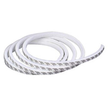 Sealing strips for exterior doors, window sealing strips – 2 pieces 3 m/5 m brush strips, selfadhesive, sound ulation (White, 9mmX9mmX3M)