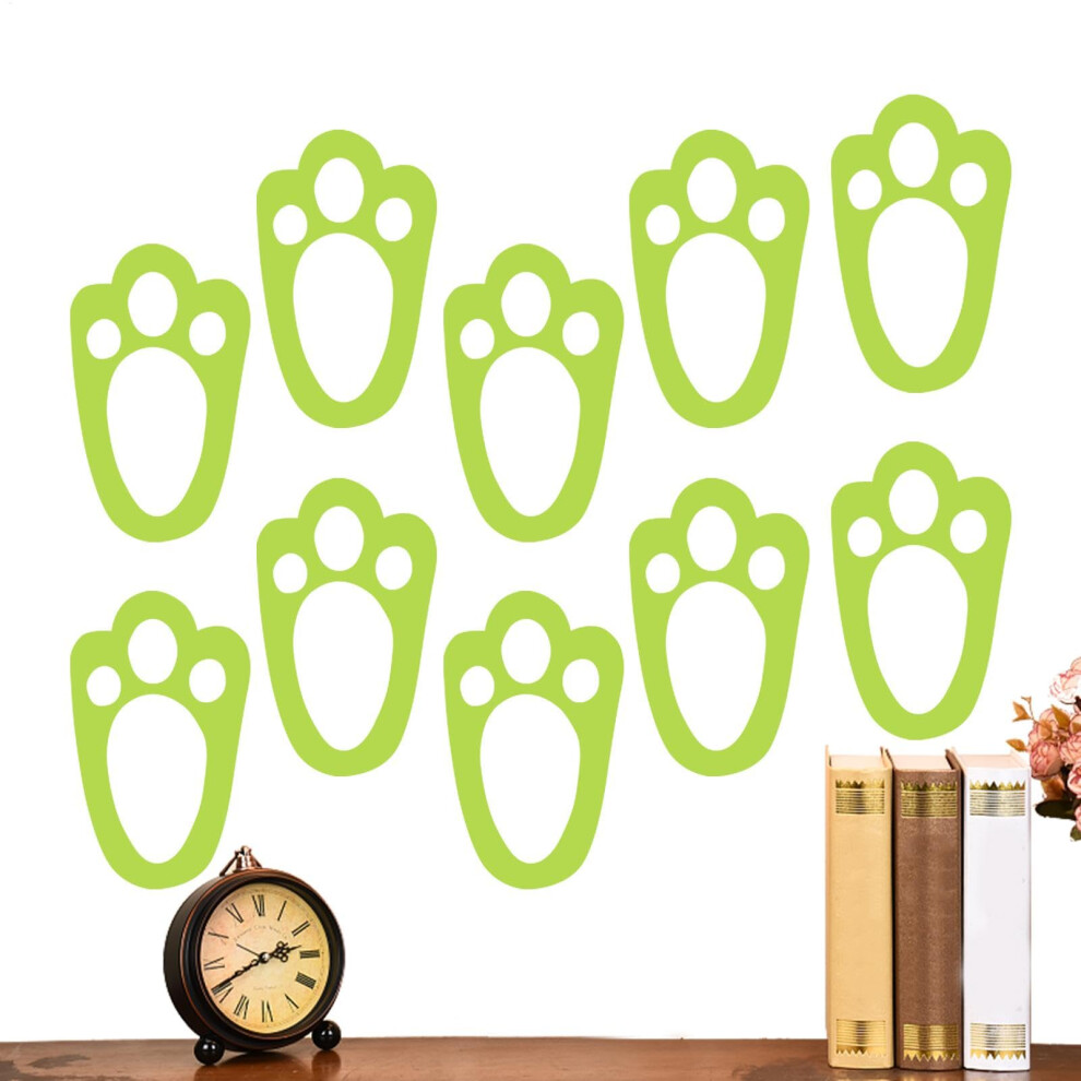 Easter Bunny Paw Prints for Floor, Wall Stickers  Glow in the Dark, Pack of 10