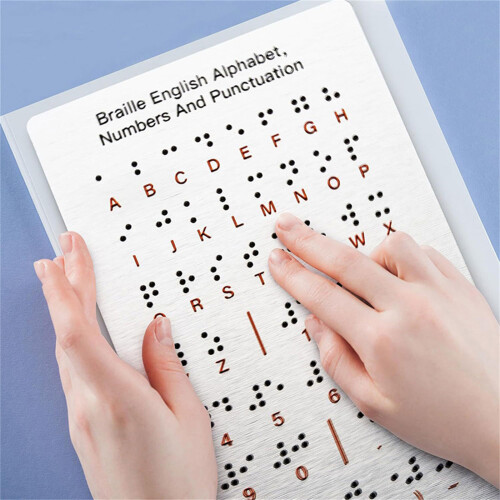 Braille Letter Board with Raised Dots Number and Punctuation 1