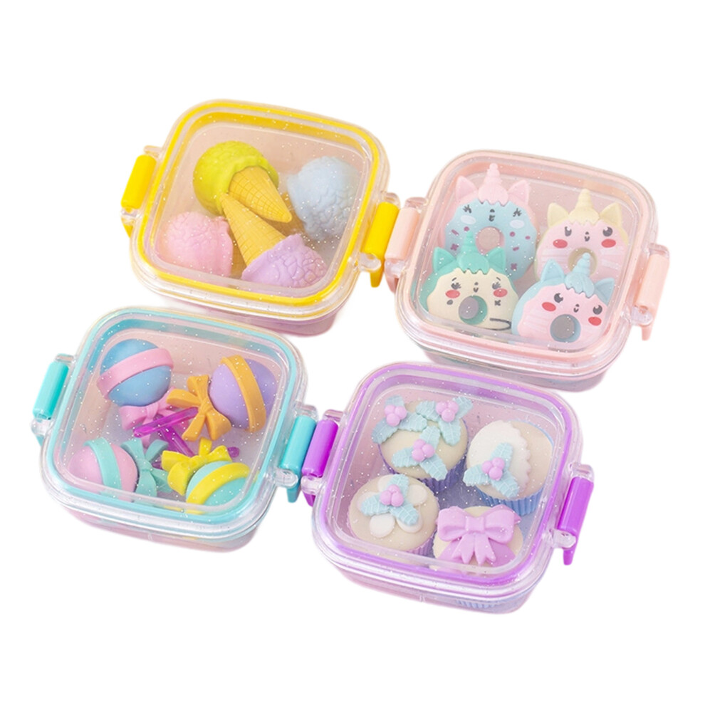 Fun Lunch Case Eraser Creative Food Theme-Dessert cake style