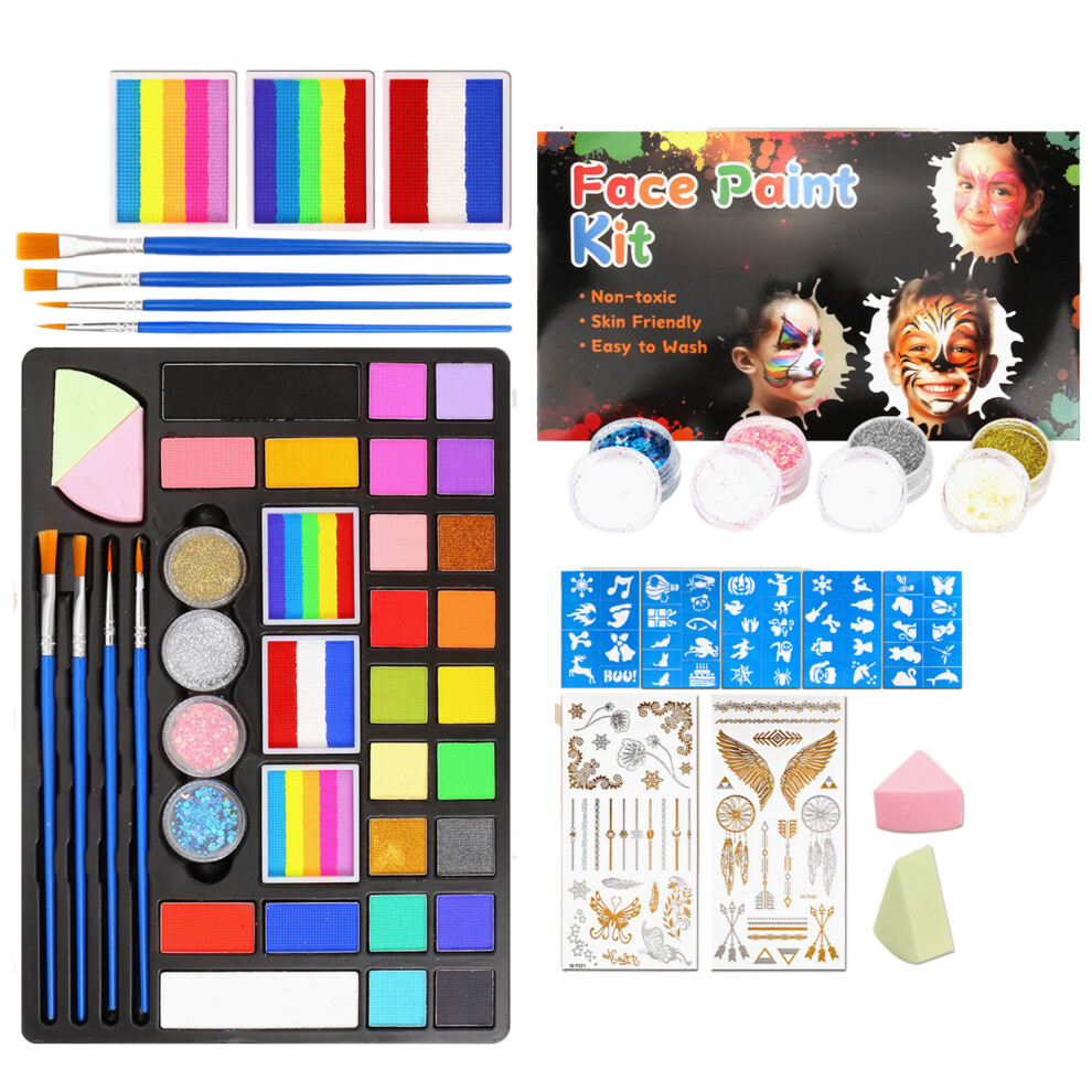 Face Painting Kits for Kids Water-Based Body Makeup Kits Face