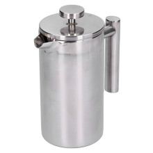 French Press Coffee Maker, Double Wall Construction Stainless Steel Insulated Coffee Pot with Fine Mesh Filter Assembly, Keep Coffee Hot Stay Cool to