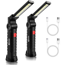 Durable Material Rechargeable LED Work Light, Portable Design 360 Degree Rotation for Auto Garage Workshop DIY Camping Household Emergency Road Repair