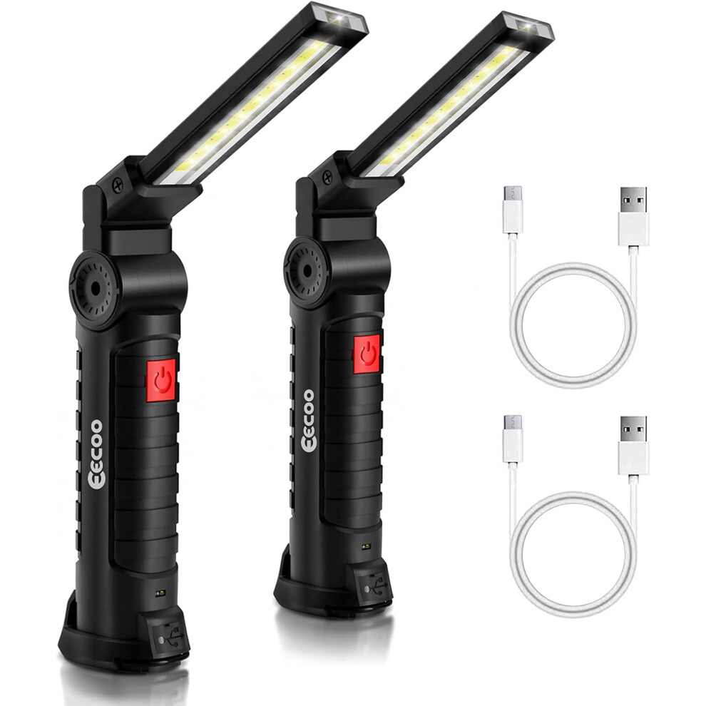 Durable Material Rechargeable Led Work Light, Portable Design 360 Degree Rotation For Auto Garage Workshop Diy Camping Household Emergency Road Repair 9420858525943