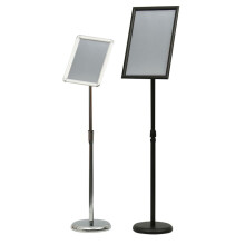 A3 Adjustable Menu Stand - Black, Round Corners