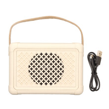 Retro Bluetooth-högtalare Vintage-inredning, trådlösa Bluetooth-högtalare med stereoljud Lång batteritid Uppladdningsbart batteri Bluetooth