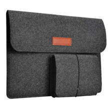 Kopásálló, bélelt laptoptáska, vékony kialakítás több rekesszel 14 hüvelykes laptophoz és 15 hüvelykes Macbook Próhoz, sötétszürke