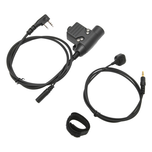 Τακτικά ακουστικά Push-to-Talk Adapter για ραδιόφωνα Baofeng Kenwood, καθαρή μετάδοση ήχου, 2