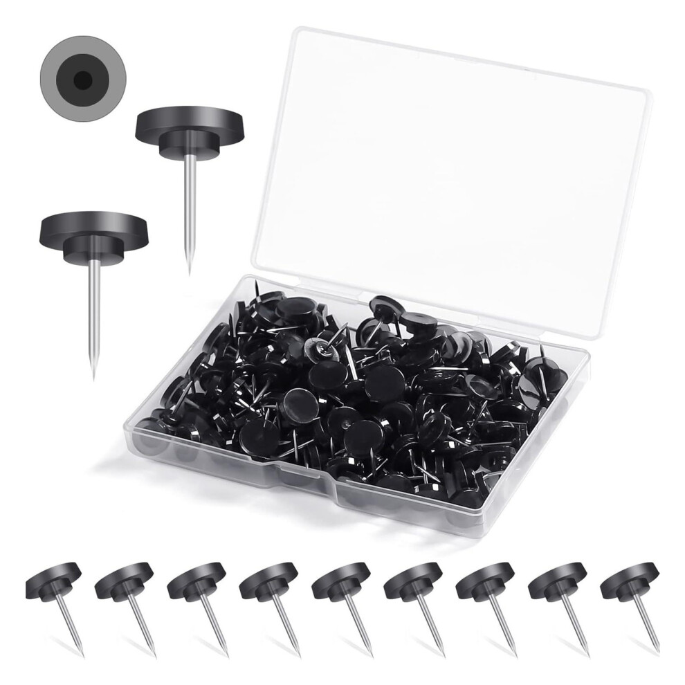 Round Flat Push Pin 150Pcs Flat Head Pushpin Cork Notice Board 7696001209318