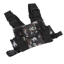Versatile Communication Vest, Unisex Radio Harness with Adjustable Shoulder Straps for Hands-Free Operation of Two-Way Radios, Suitable for Various Op