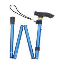 Bærbar stok til handicappede, foldbar stok med ergonomisk T-håndtag, holdbart mobilitetshjælpemiddel i aluminium, letvægts, justerbar højde,