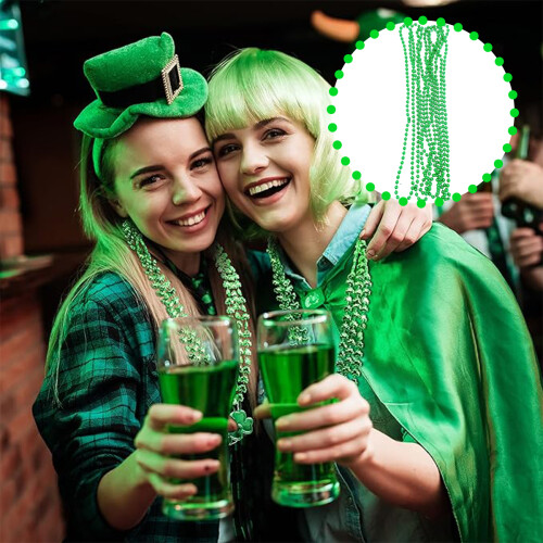 Αλυσίδα με χάντρες Shamrock Party για εορταστικές εκδηλώσεις, αξεσουάρ για την ημέρα 1
