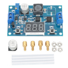 LED Voltmeter Display Buck Converter With Thermal Shutdown Protection And Easy To DIY Setup For High Power Applications