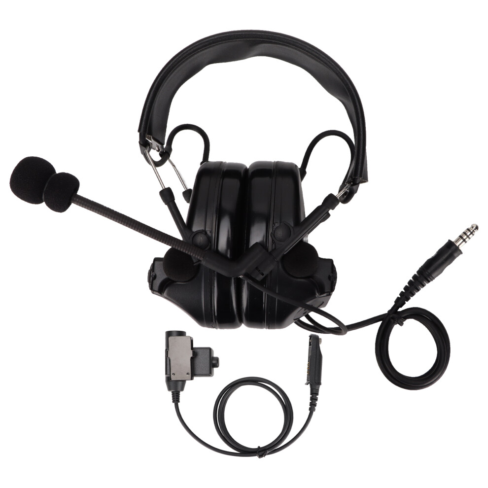 Tactical Headset With Mic Military Headset Noise Reduction Function Walkie Talkie Headset Foldable Two Way Radio Headset Detachable Microphone For Tac 9416038661051
