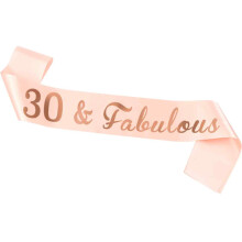Set di fascia di compleanno elegante regalo per donne, accessori per la festa di compleanno Satin80 con corona di strass e spilla di perle, fascia di