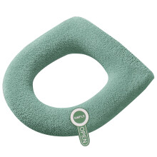 Premium Fiber Toilet Seat Cover Easy-Handle Nordic Green
