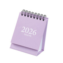 2026 Desk Calendar from 01/2026 to 07/2027 Office-Taro purple