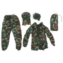 Taktischer Kinderanzug im Militärstil, bestehend aus Jacke, Hose und Kapuze, aus wasserabweisendem Material und mit verstellbarem Bund für