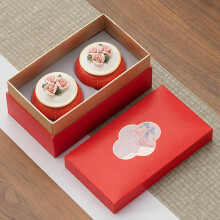 Small Urns for Human Pet Ashes Set of 2 Floral Ceramic Keepsake Urns Mini Sharing Cremation Urns Red With Box